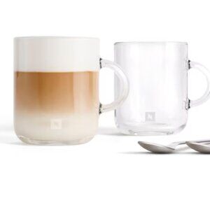 2 NIB Nespresso Vertuo Small Glass Mugs